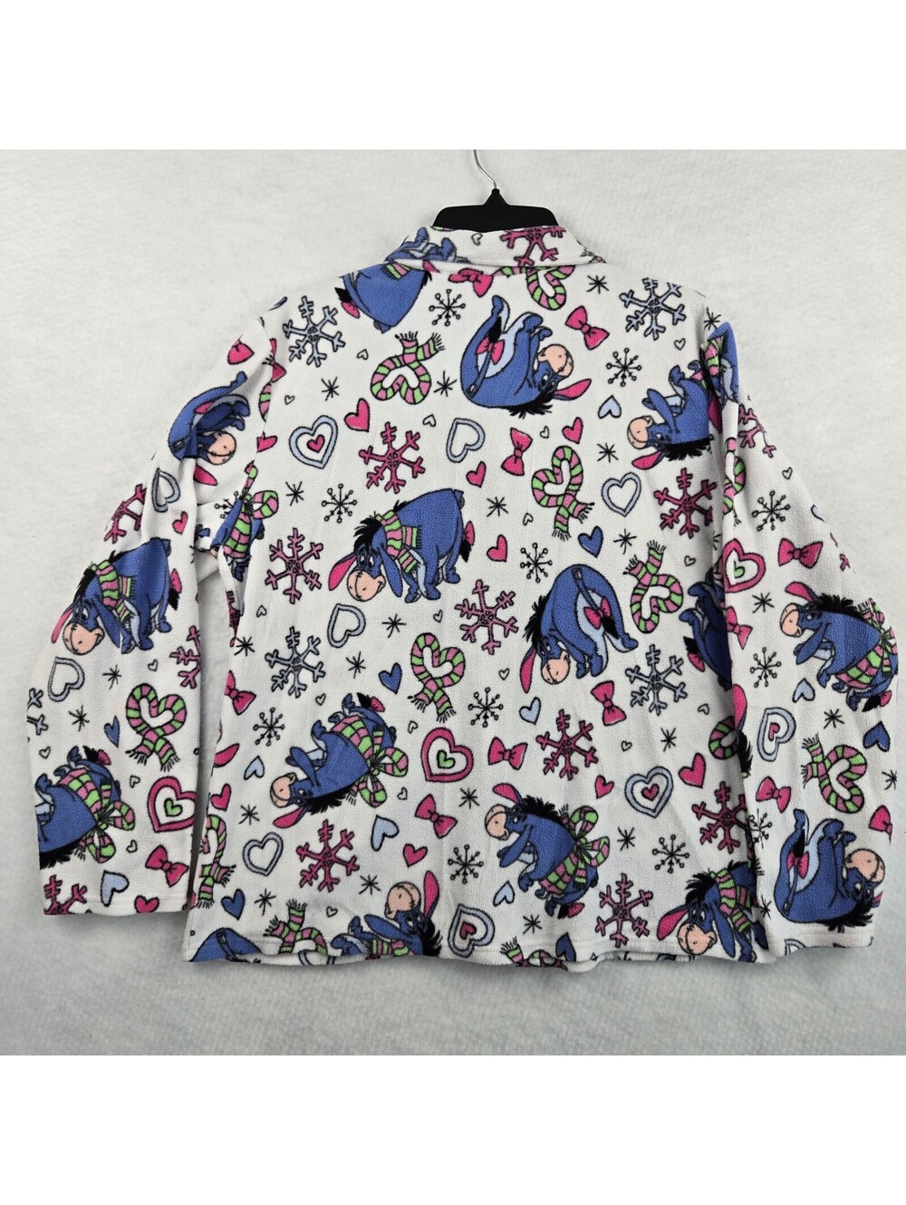 Disney Eeyore Pajama Top Womens XL 16/18 Fleece Button Front Winter Sleepwear - Picture 8 of 9